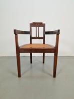 Stoel Jugendstil rotan webbing eiken koper ’20 Art deco, Huis en Inrichting, Stoelen, Art deco, Ophalen of Verzenden, N, Eén