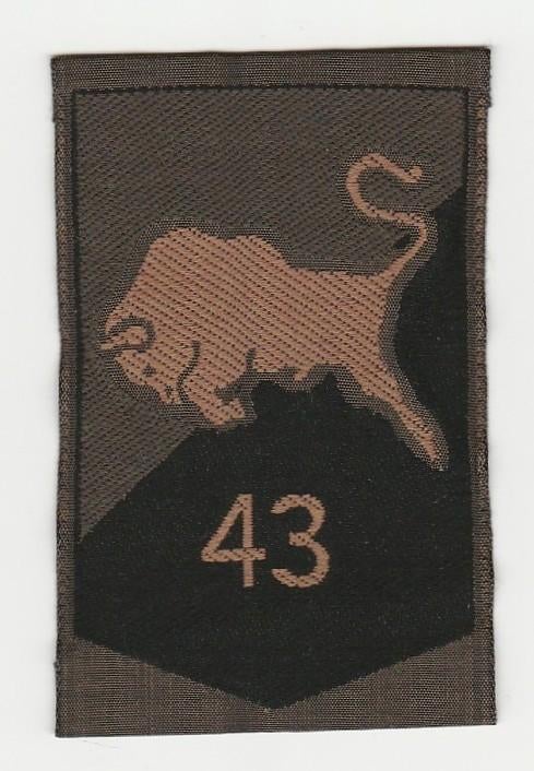 Embleem 43e Gemechaniseerde Brigade (GVT), Ophalen of Verzenden, Landmacht, Nederland, Embleem of Badge
