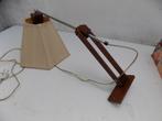Vintage wandlamp jaren 50 60 hout metaal mid century met kap, Huis en Inrichting, Lampen | Wandlampen, Ophalen of Verzenden, Gebruikt