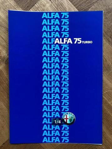 Alfa Romeo 75 Turbo folder 1986 beschikbaar voor biedingen