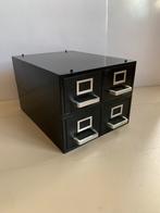 Metalen industriële ladeblokjes, archieflades, 2x2 lades, Minder dan 50 cm, Ophalen of Verzenden, 3 of 4 laden, Minder dan 100 cm