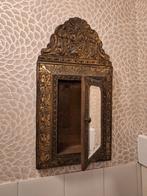 vintage latoen spiegel kastje, sleutelkastje met spiegel, Huis en Inrichting, Woonaccessoires | Spiegels, Minder dan 100 cm, Minder dan 50 cm