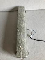 Vintage ijsglazen wandlamp met ijsglas zestiger jaren 51 cm, Ophalen of Verzenden, Gebruikt, Glas