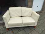 2,5 zits lederen bank gebroken wit, Ophalen, Gebruikt, 150 tot 200 cm, Tweepersoons