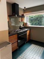 Bamboe houten keuken met betonnen blad + topapparatuur, Huis en Inrichting, Keuken | Complete keukens, Ophalen, Gebruikt, Dubbelwandige keuken