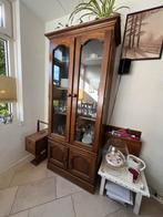 Eiken vitrine servieskast, Huis en Inrichting, Kasten | Vitrinekasten, 50 tot 100 cm, Met deur(en), 25 tot 50 cm, 150 tot 200 cm