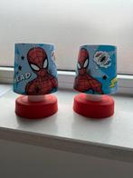 Marvel spiderman 2x nachtlamp 15 cm, Kinderen en Baby's, Verzenden, Zo goed als nieuw, Lamp