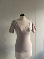 Turnover top maat M, Kleding | Dames, Tops, Maat 38/40 (M), Beige, Korte mouw, Gedragen