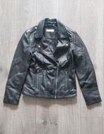 Mango black real leather biker jacket 152, Gebruikt, Jongen of Meisje, Mango, Ophalen of Verzenden