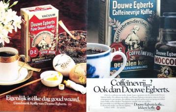 8 vintage advertenties reclames Douwe Egberts koffie 1980 DE beschikbaar voor biedingen