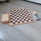 Houten Schaakspel en Damspel bord 40 x 40 cm, Hobby en Vrije tijd, Gezelschapsspellen | Bordspellen, Ophalen of Verzenden