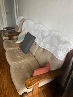 Vintage Eikenhouten Bankstel - Comfortabel & Stijlvol, Antiek en Kunst, Antiek | Meubels | Stoelen en Banken, Ophalen