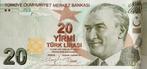 Turkije bankbiljet 20 Lira Mustafa Kemal Atatürk 2022 UNC, Postzegels en Munten, Ophalen of Verzenden, Overige landen, Los biljet