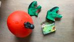 Pakket depesche dinos 2x handpop,  glow in the dark, zaklam, Ophalen, Zo goed als nieuw
