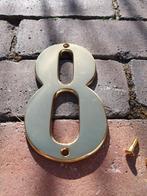 New old Stock (ongebruikt) antiek koperen huisnummer 8, Antiek en Kunst, Ophalen of Verzenden, Koper