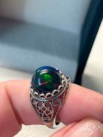 925 zilveren zwarte opaal ring, Ophalen of Verzenden, Nieuw, Zilver, Dame