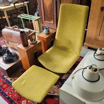 Vintage design Kare fauteuil stoel met voetenbank beschikbaar voor biedingen
