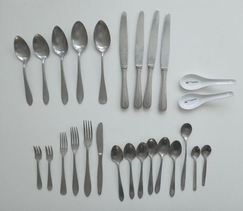 Ouderwets bestek en twee amuse lepels, Huis en Inrichting, Keuken | Bestek, Gebruikt, Rvs of Chroom, Verzenden