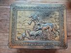 Vintage Blikken Doos Jacht Tafereel, Antiek en Kunst, Curiosa en Brocante, Ophalen of Verzenden
