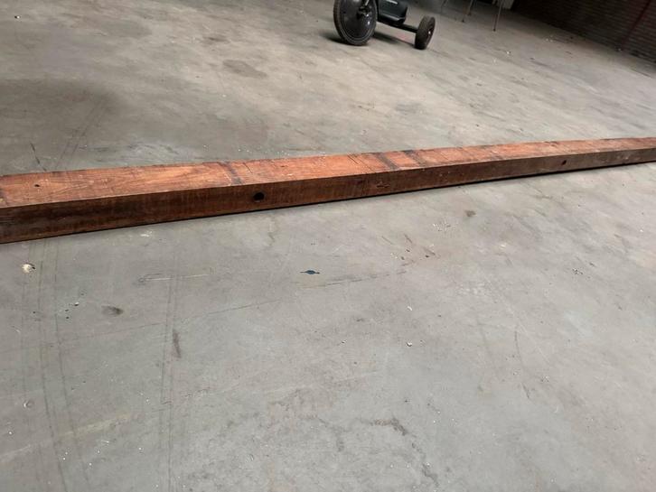Azobe Hardhouten Balk - 85x125x4930mm, Doe-het-zelf en Verbouw, Hout en Planken, Gebruikt, Balk, Overige houtsoorten, 300 cm of meer