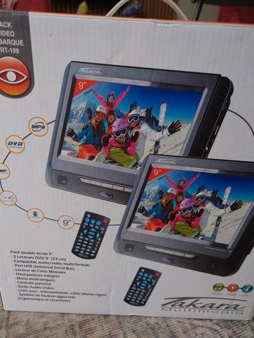 Auto 2 aparte 9inch dvd spelers (gezamenlijk stroom) beschikbaar voor biedingen