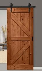 Nieuwe houten deur barndoor 80x230, Doe-het-zelf en Verbouw, Ophalen, 80 tot 100 cm, Binnendeur, Nieuw