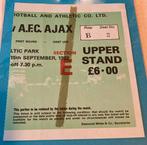 Europacupkaartje Celtic - Ajax 1982/1983