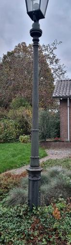 Twee gietijzeren gaspalen lantaarnpalen tuinlantaarn, Tuin en Terras, Buitenverlichting, Ophalen, Gebruikt, Staande lamp, Netvoeding