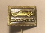Metalen ARBARTH SIMCA AUTOMODEL Speld (Zwart/Messingkleur)., Verzenden, Zo goed als nieuw, Transport, Speldje of Pin