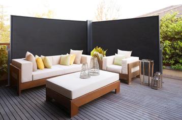 Dubbel Windscherm | Zwart 600 x 11 x 160 cm beschikbaar voor biedingen