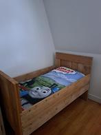 Houtenbed, gemaakt van oude gladde planken, Ophalen, 85 tot 100 cm, Zo goed als nieuw, Lattenbodem