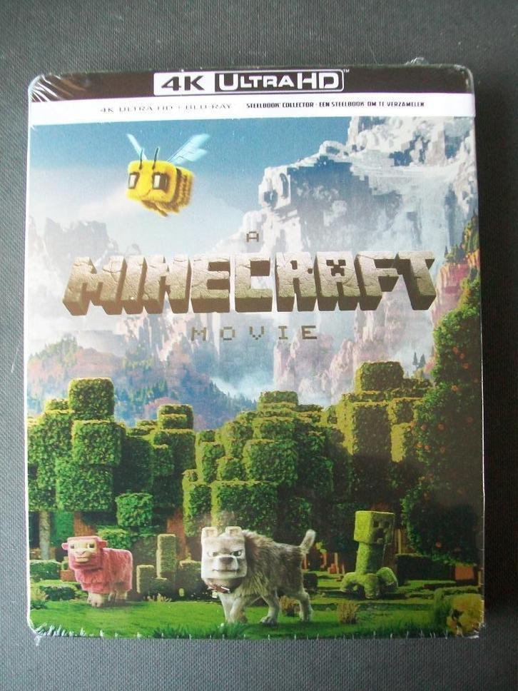 Blu-ray 4K steelbook A Minecraft Movie 2-disc in seal (2025), Cd's en Dvd's, Blu-ray, Nieuw in verpakking, Tekenfilms en Animatie