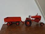 Grote ijzeren tractor met aanhanger ca 35 cm, Antiek en Kunst, Antiek | Speelgoed, Ophalen of Verzenden