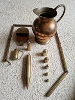 Vintage koper & messing gebruiksartikelenset, Ophalen of Verzenden, Koper