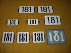 oud emaille huisnummer 181 ook 182 183 184 185 186 187 188 1, Antiek en Kunst, Antiek | Emaille, Ophalen of Verzenden