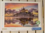 Clementoni legpuzzel 1000 st Mont Saint-Michel, Ophalen of Verzenden, 500 t/m 1500 stukjes, Zo goed als nieuw, Legpuzzel