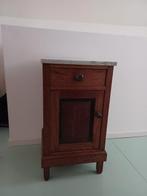 brocante nacht kastje met marmeren blad, Huis en Inrichting, Kasten | Overige, Ophalen, Gebruikt