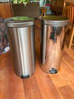 Brabantia prullenbak 30 liter. 1 of 2 stuks, Ophalen, Gebruikt, Met pedaal, 50 tot 75 cm