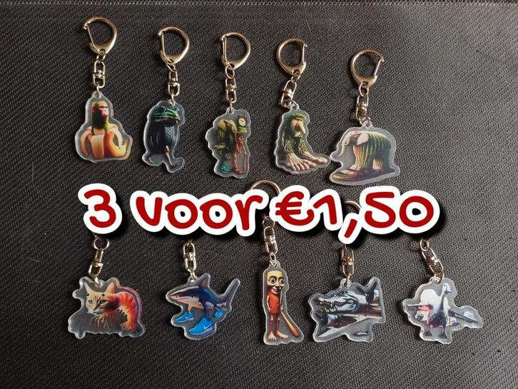 Brainrot sleutelhangers !!actie!!! 3 voor 1,50!!, Verzamelen, Sleutelhangers, Nieuw, Knuffel of Figuurtje, Ophalen of Verzenden