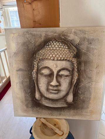 Boeddha Woondecoratie 90x90cm beschikbaar voor biedingen