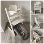 ZGAN! Stokke Tripp Trapp wit+babyset, 2 standen newbornset, Kinderen en Baby's, Kinderstoelen, Ophalen of Verzenden, Zo goed als nieuw