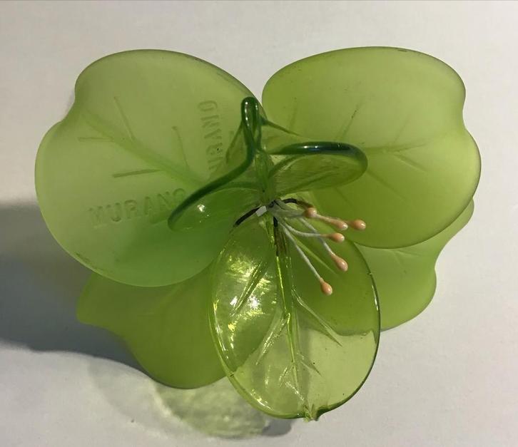 Murano Glazen Bloem Ornament, Antiek en Kunst, Antiek | Glas en Kristal, Ophalen of Verzenden