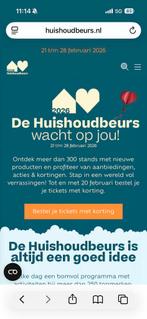 2 x tickets Huishoudbeurs vrijdagavond, Twee personen