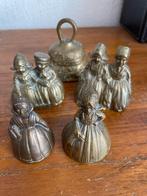 Koperen tafelbellen 2 boerenstel / 2 losse vrouwtjes/ 1 gr, Ophalen of Verzenden, Koper