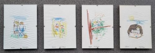 4 gravures 13*18 cm van Rob Stegen (Maastricht), Antiek en Kunst, Kunst | Etsen en Gravures, Ophalen