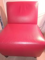 Rode leren stoel, Huis en Inrichting, Gebruikt, Minder dan 75 cm, Leer, Ophalen of Verzenden
