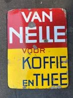 Van Nelle emaille reclamebord Langcat Bussum, Verzamelen, Merken en Reclamevoorwerpen, Reclamebord, Gebruikt, Ophalen of Verzenden