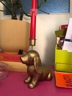 Teckel Kandelaar - Schattig en Sfeervol!, Gebruikt, Overige kleuren, Ophalen of Verzenden, Metaal