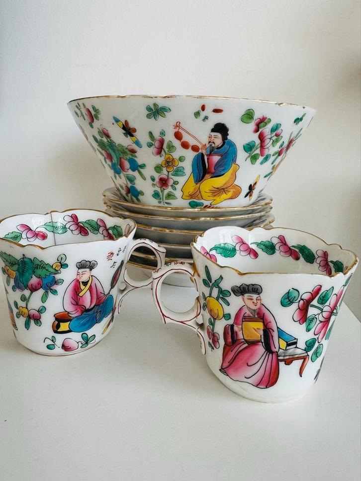 Antiek Chinees Wu Shuang Pu Porselein Servies, Antiek en Kunst, Antiek | Servies compleet, Ophalen
