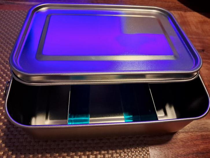 Metalen Opbergdoos met Deksel, Huis en Inrichting, Woonaccessoires | Kisten, Gebruikt, Minder dan 50 cm, Minder dan 50 cm, Minder dan 50 cm